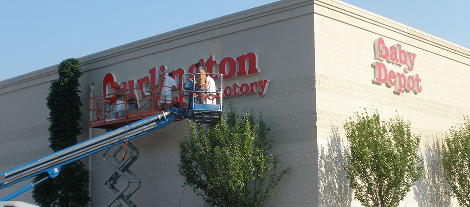Painted Burlington Sign - Residential & Commercial Painters In Syracuse, NY